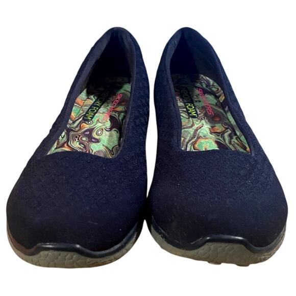 Skechers Cleo Air Cooled Womens Comfort Shoes 8.5 Blue Stretch Knit Fit Cushion - Picture 8 of 9